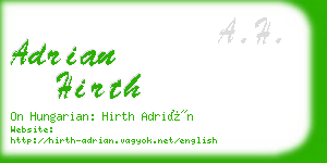 adrian hirth business card